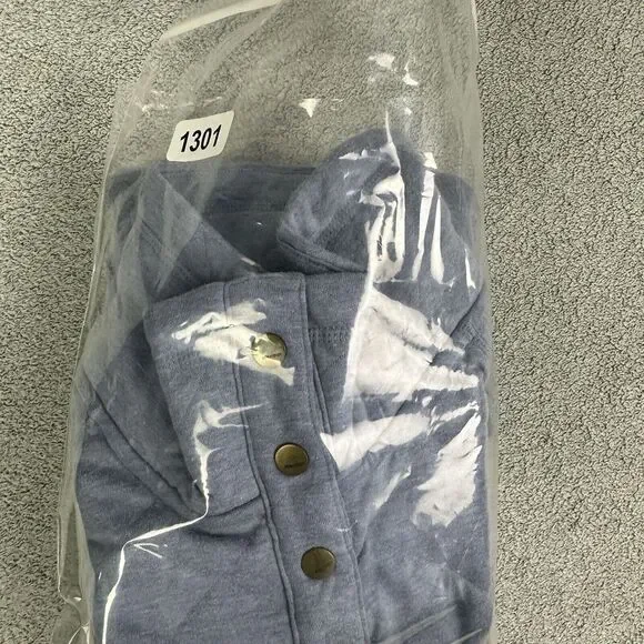 Marmot Sweater Womens Small Blue Quilted 1/4 Snap Pullover Casual Outdoor - Picture 11 of 11